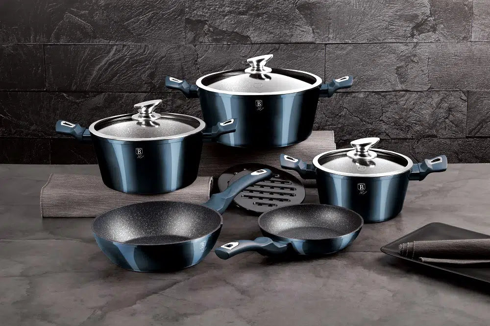 Berlinger Haus Aquamarine 10-Piece Cookware Set | Premium Non-Stick & Induction Ready BH-1884