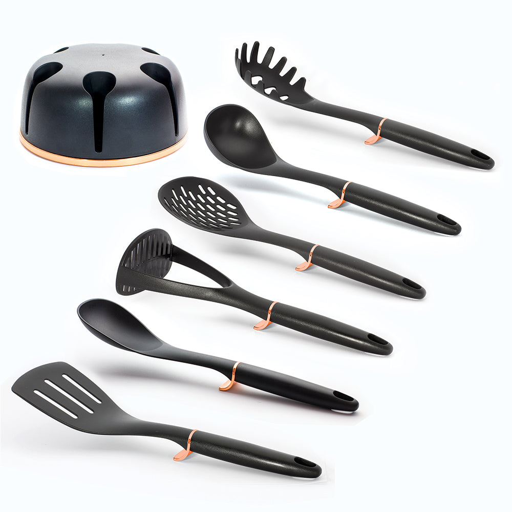 Berlinger Haus BH/6209 Black Rose Collection – Utensilien-Set mit drehbarem Ständer