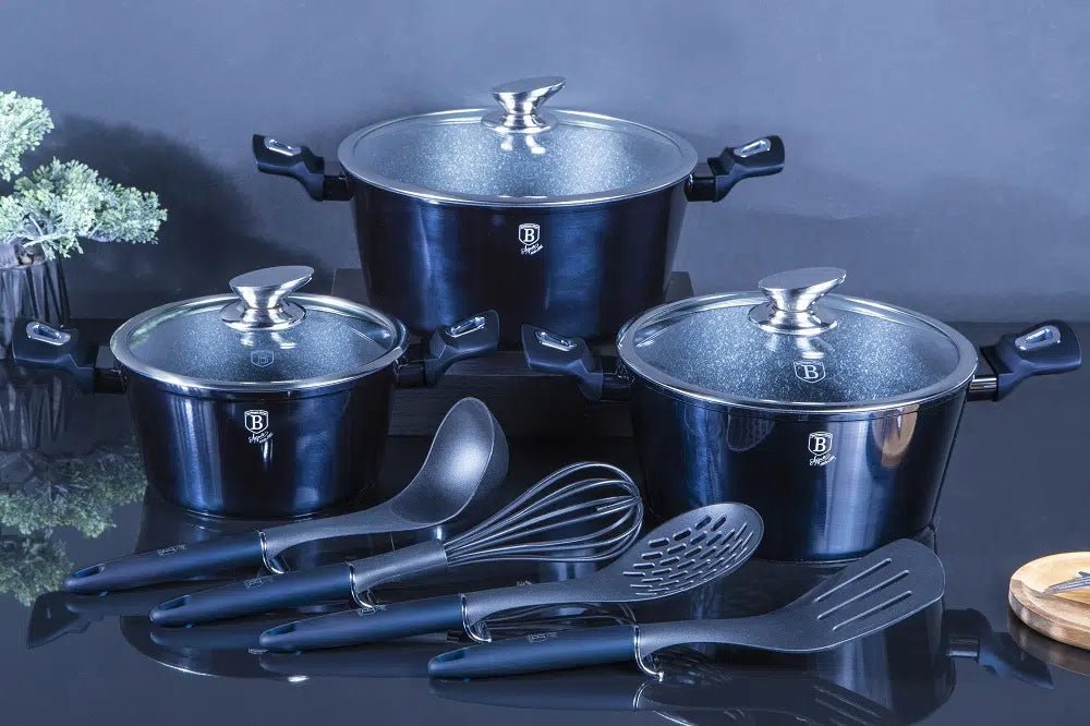 Berlinger Haus Aquamarine 10 - Piece Cookware Set | Premium Non - Stick & Induction Ready BH - 6152 - Hochwertige Küchenprodukte | High Quality Kitchen Product | UrbanHaus