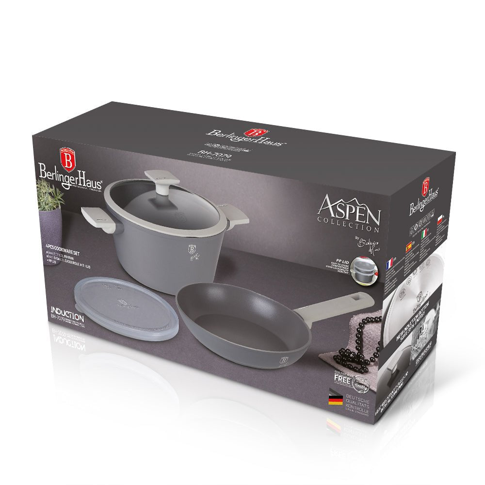 Berlinger Haus Aspen 4 - Piece Cookware Set | BH7079 | Non - Stick & Induction Ready - Hochwertige Küchenprodukte | High Quality Kitchen Product | UrbanHaus