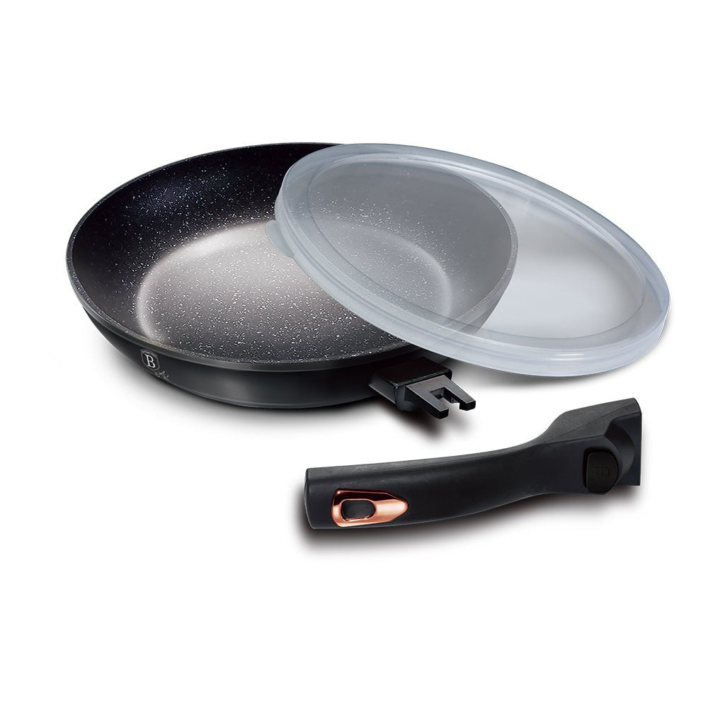 Berlinger Haus BH - 1951NO - 6 – 24 cm Frying Pan | Black Rose Collection | Transformative Flip Pan & Induction Ready - Hochwertige Küchenprodukte | High Quality Kitchen Product | UrbanHaus