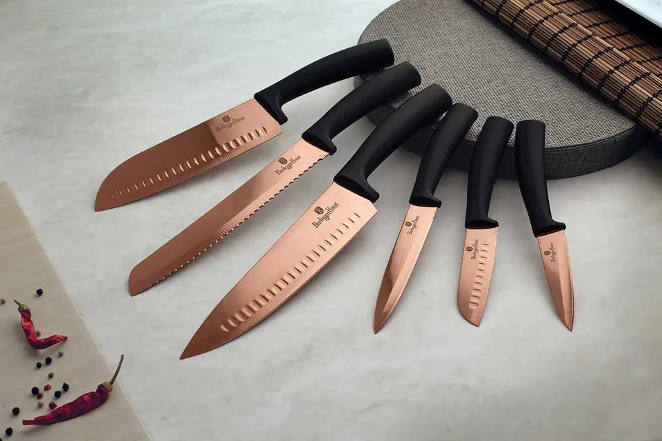 Berlinger Haus BH - 2648 6 - Piece Kitchen Knife Set – Rose Gold Collection | Precision & Luxury for Every Cut! - Hochwertige Küchenprodukte | High Quality Kitchen Product | UrbanHaus