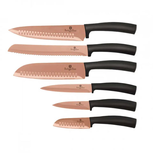 Berlinger Haus BH - 2648 6 - Piece Kitchen Knife Set – Rose Gold Collection | Precision & Luxury for Every Cut! - Hochwertige Küchenprodukte | High Quality Kitchen Product | UrbanHaus