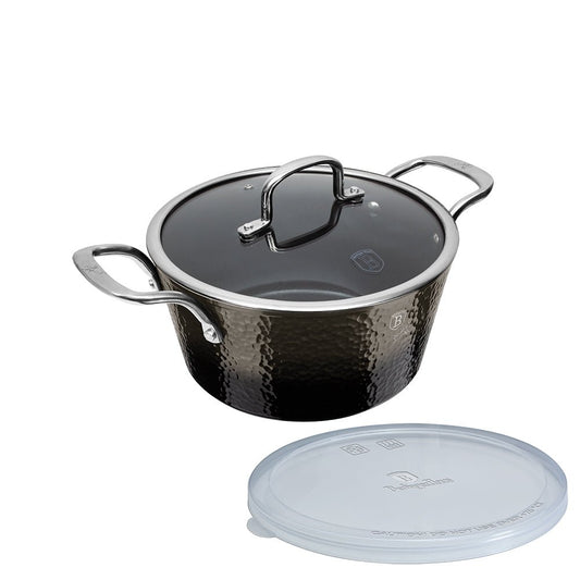 Berlinger Haus BH - 6653 Shine Basalt Collection 24 cm Casserole – Where Elegance Meets Performance - Hochwertige Küchenprodukte | High Quality Kitchen Product | UrbanHaus