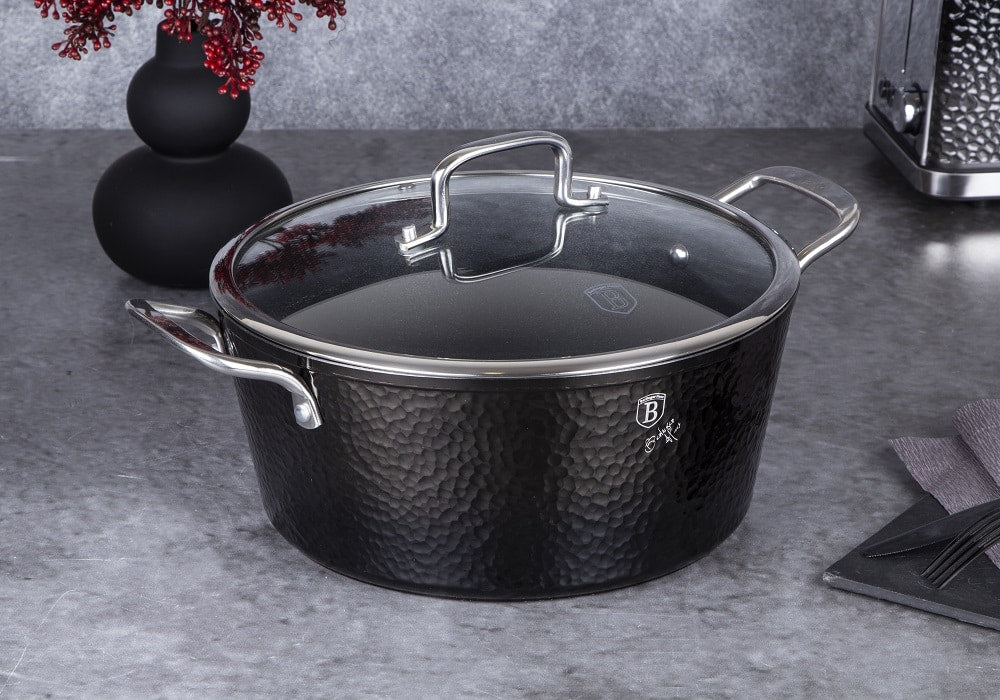 Berlinger Haus BH - 6653 Shine Basalt Collection 24 cm Casserole – Where Elegance Meets Performance - Hochwertige Küchenprodukte | High Quality Kitchen Product | UrbanHaus