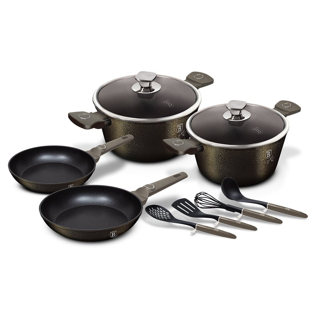 Berlinger Haus BH 7166 – 10 - Piece Cookware Set | Crystal Collection | Premium Non - Stick & Induction Ready - Hochwertige Küchenprodukte | High Quality Kitchen Product | UrbanHaus
