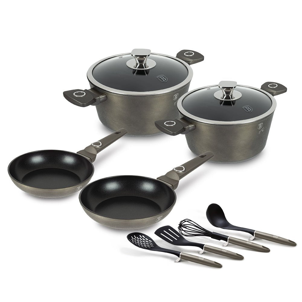 Berlinger Haus BH 7166 – 10 - Piece Cookware Set | Crystal Collection | Premium Non - Stick & Induction Ready - Hochwertige Küchenprodukte | High Quality Kitchen Product | UrbanHaus