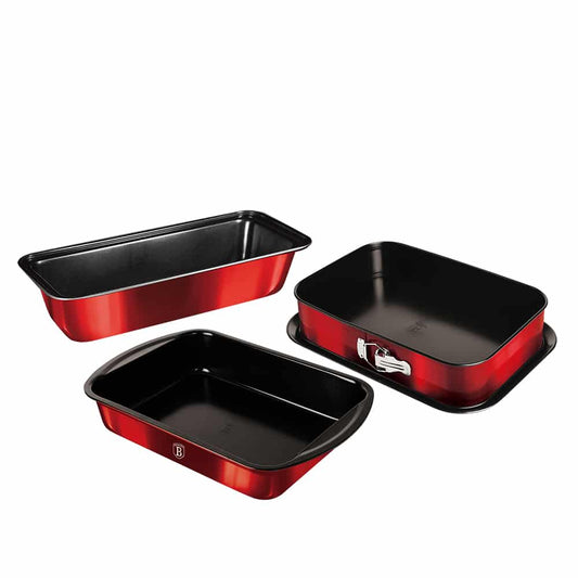 Berlinger Haus BH 7632 Burgundy Collection – 3 - Piece Non - Stick Baking Form Set - Hochwertige Küchenprodukte | High Quality Kitchen Product | UrbanHaus