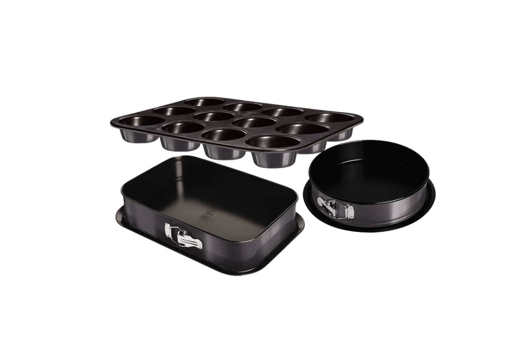 Berlinger Haus BH 7637 Carbon Pro Edition – 3 - Piece Springform Set with Muffin Pan - Hochwertige Küchenprodukte | High Quality Kitchen Product | UrbanHaus