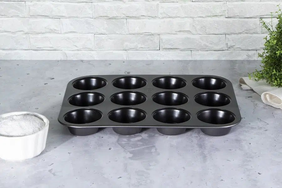 Berlinger Haus BH/1821A Carbon Pro Muffin/Cupcake Tin – The Secret to Perfect Baking - Hochwertige Küchenprodukte | High Quality Kitchen Product | UrbanHaus