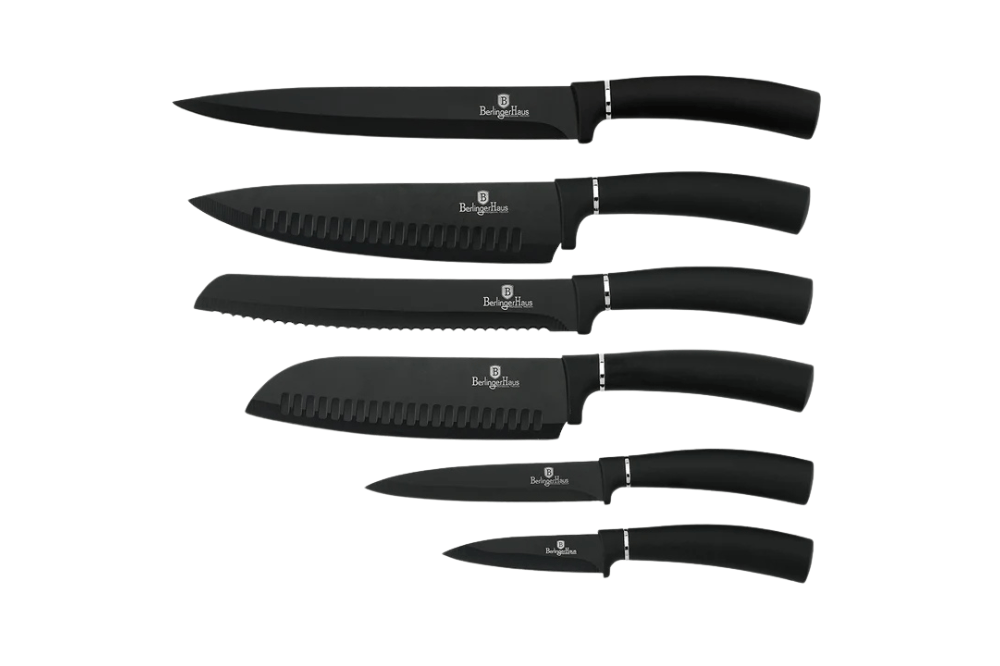 Berlinger Haus BH/2480 Black Silver Collection – 7 - Piece Kitchen Knife Set | Precision & Elegance in Every Cut! - Hochwertige Küchenprodukte | High Quality Kitchen Product | UrbanHaus