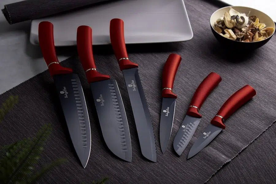 Berlinger Haus BH2542N Burgundy Edition – 6 - Piece Kitchen Knife Set | Precision, Style & Performance! - Hochwertige Küchenprodukte | High Quality Kitchen Product | UrbanHaus