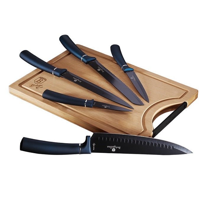 Berlinger Haus BH/2553 Aquamarine Knife Set & Bamboo Cutting Board – Precision, Style & Sustainability! - Hochwertige Küchenprodukte | High Quality Kitchen Product | UrbanHaus