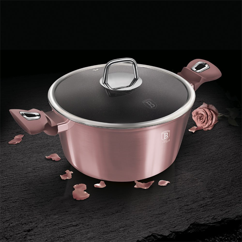 Berlinger Haus BH/6034 I - Rose Collection 20 cm Casserole | Style & Culinary Innovation - Hochwertige Küchenprodukte | High Quality Kitchen Product | UrbanHaus