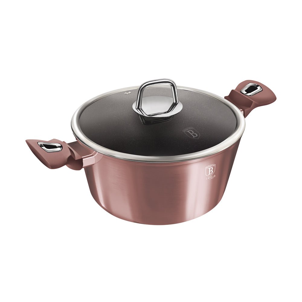 Berlinger Haus BH/6034 I - Rose Collection 20 cm Casserole | Style & Culinary Innovation - Hochwertige Küchenprodukte | High Quality Kitchen Product | UrbanHaus