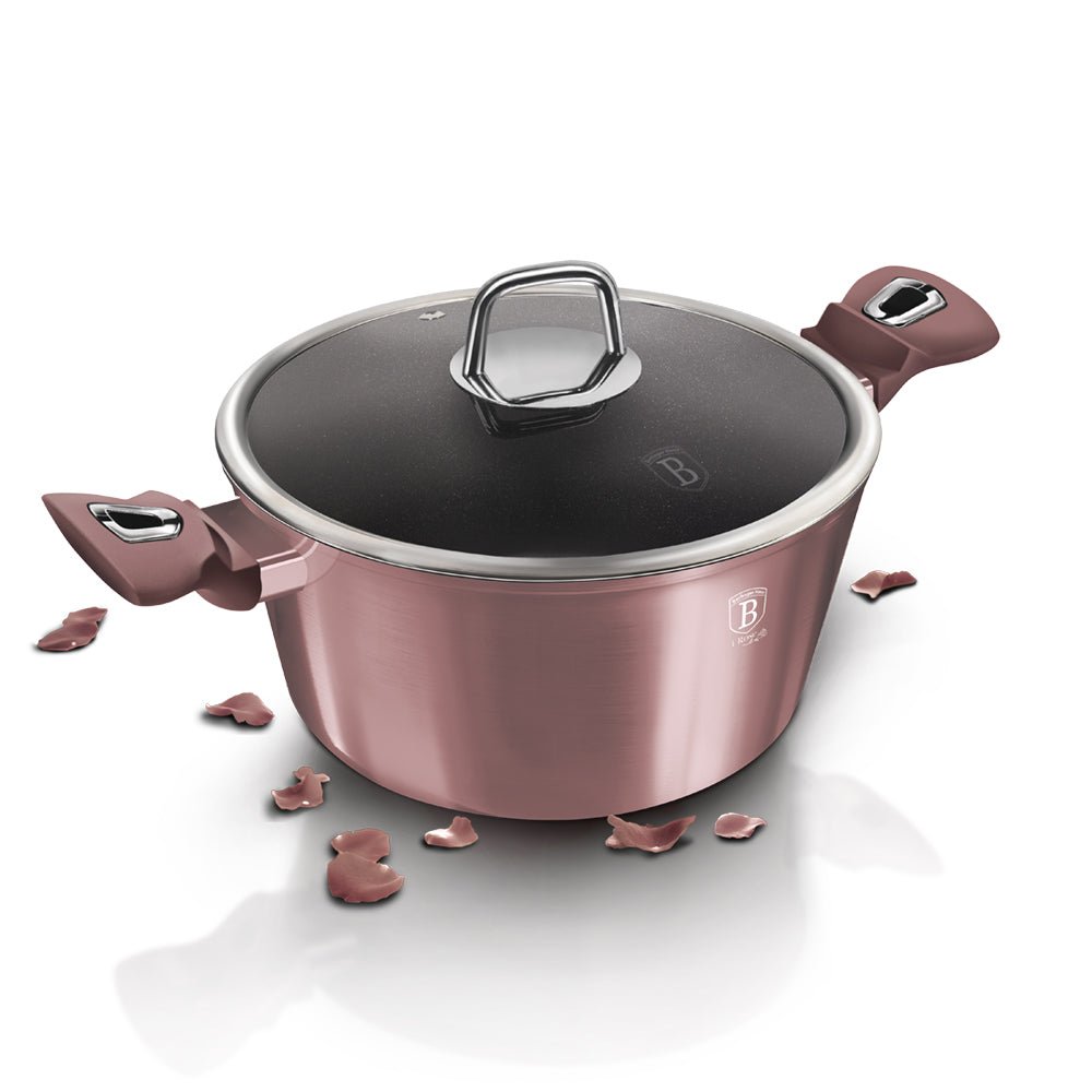 Berlinger Haus BH/6034 I - Rose Collection 20 cm Casserole | Style & Culinary Innovation - Hochwertige Küchenprodukte | High Quality Kitchen Product | UrbanHaus