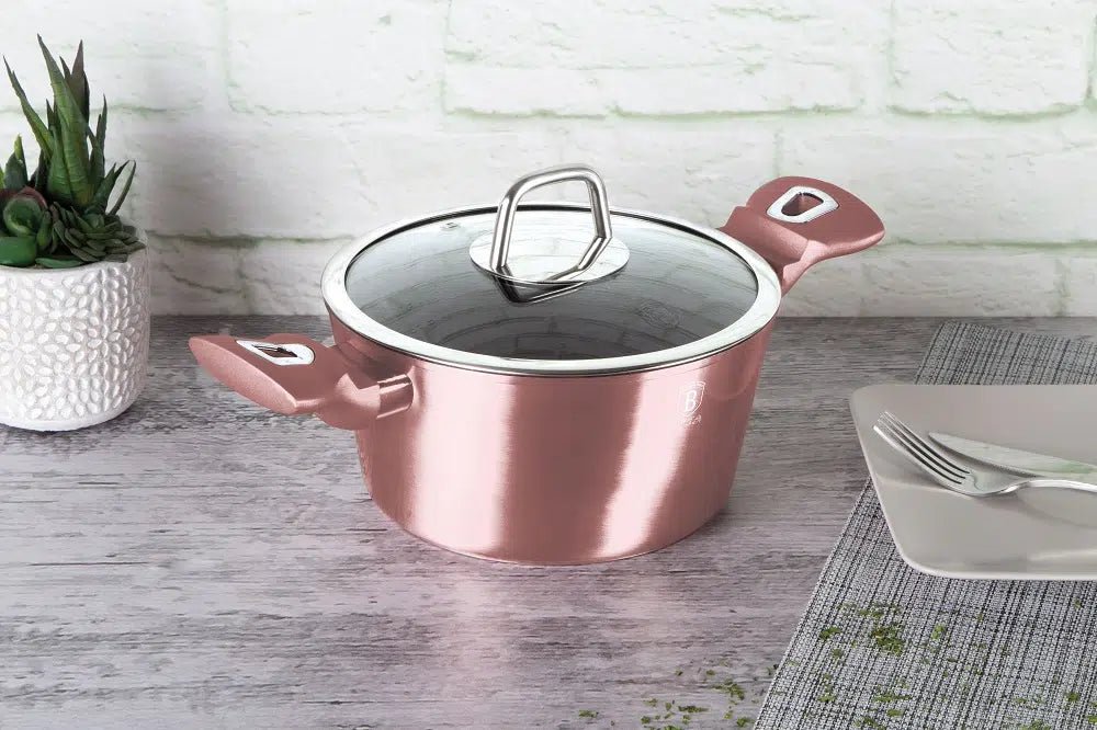 Berlinger Haus BH/6034 I - Rose Collection 20 cm Casserole | Style & Culinary Innovation - Hochwertige Küchenprodukte | High Quality Kitchen Product | UrbanHaus