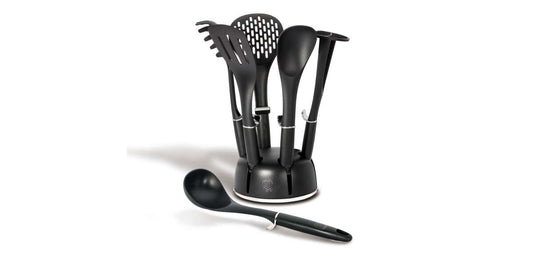 Berlinger Haus BH/6218 Kitchen Utensils Set – Black Royal Collection | Premium 7 - Piece Cooking Tool Set - Hochwertige Küchenprodukte | High Quality Kitchen Product | UrbanHaus