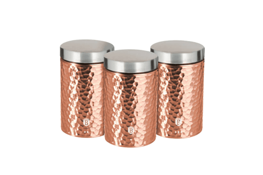 Berlinger Haus BH/6727 Rose Gold Kitchen Canister Set – The Ultimate Blend of Style & Functionality - Hochwertige Küchenprodukte | High Quality Kitchen Product | UrbanHaus