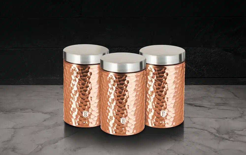 Berlinger Haus BH/6727 Rose Gold Kitchen Canister Set – The Ultimate Blend of Style & Functionality - Hochwertige Küchenprodukte | High Quality Kitchen Product | UrbanHaus