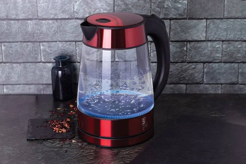 Berlinger Haus BH/9120 Electric Glass Kettle – Burgundy Collection | Where Elegance Meets Precision - Hochwertige Küchenprodukte | High Quality Kitchen Product | UrbanHaus