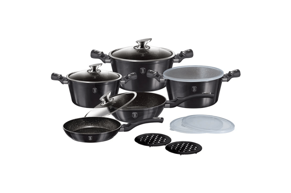 Berlinger Haus Carbon Pro 13 - Piece Cookware Set | Non - Stick & Durable BH/6886 - Hochwertige Küchenprodukte | High Quality Kitchen Product | UrbanHaus