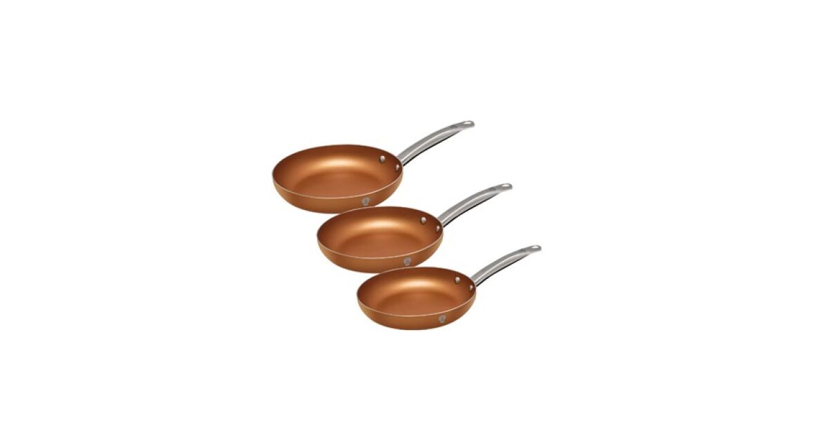 Blaumann 3 - Piece Frypan Set – Le Chef Line (BL - 3280F) | Copper Excellence in Your Kitchen - Hochwertige Küchenprodukte | High Quality Kitchen Product | UrbanHaus