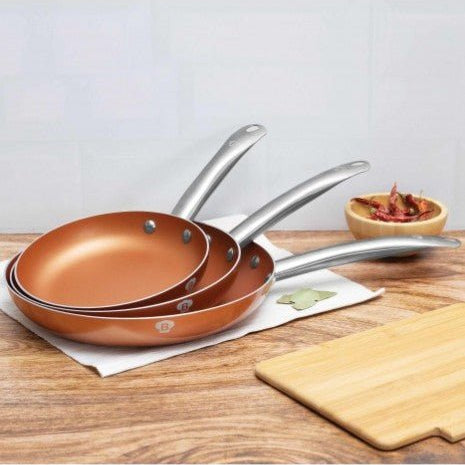 Blaumann 3 - Piece Frypan Set – Le Chef Line (BL - 3280F) | Copper Excellence in Your Kitchen - Hochwertige Küchenprodukte | High Quality Kitchen Product | UrbanHaus